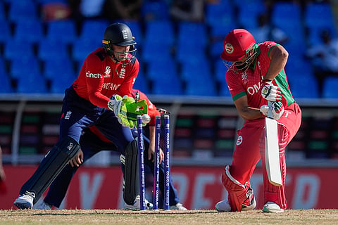 Fayyaz Butt is bowled by Adil Rashid